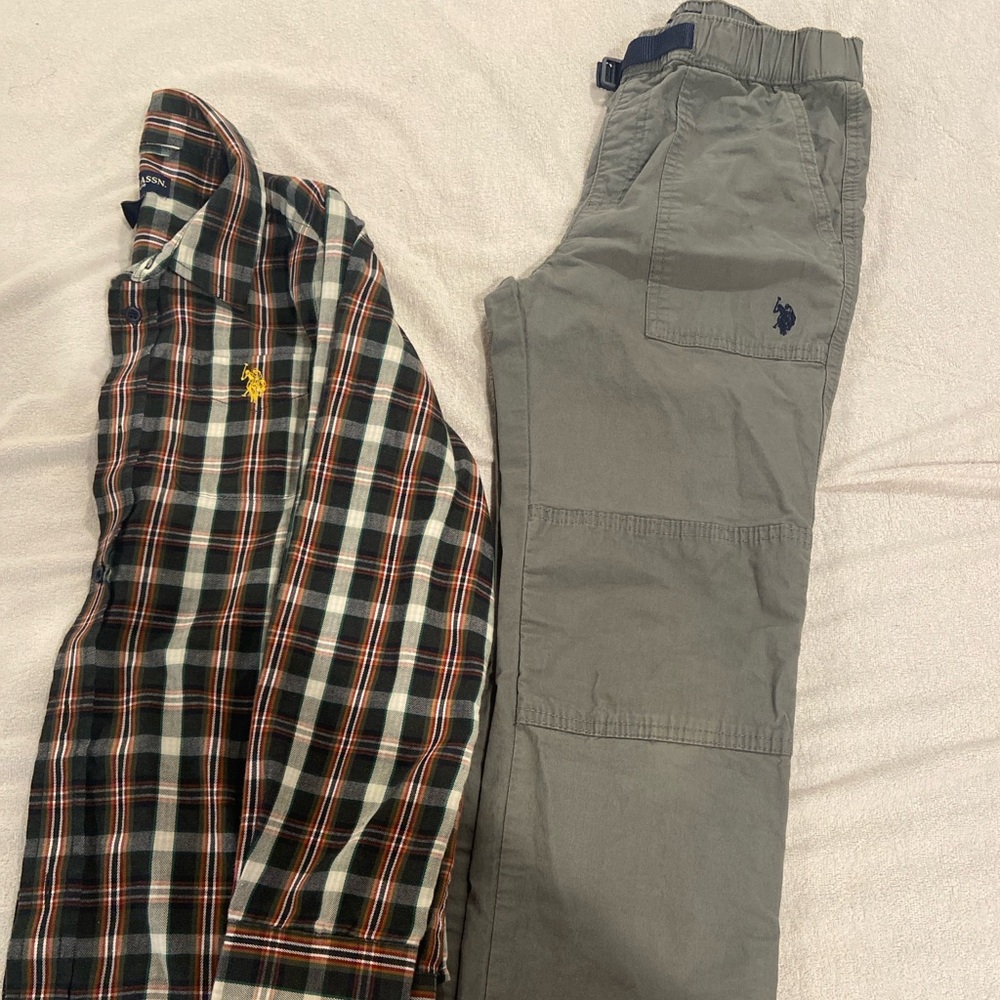 U.S. Polo Assn. Boys 2-Piece Outfit | Size Large (10/12)